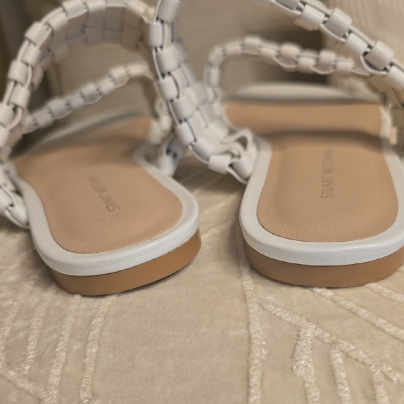 Stuart Weitzman White Braided Sandals - Picture 11 of 13